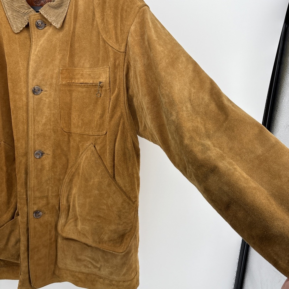 VTG Golden Bear Jacket Mens Large Suede Leather Corduroy Collar Made USA - Picture 4 of 12